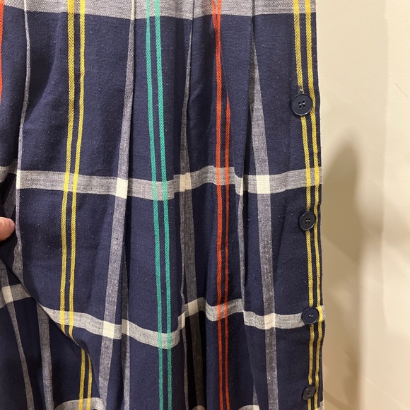 Chaus Vintage Romania Plaid Woven Skirt Button Coastal Grandma Check 10 - Picture 2 of 7